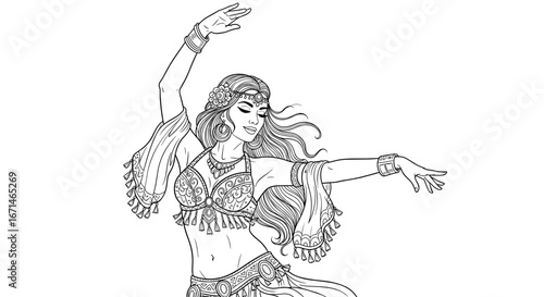 arabic belly dancer at celebration