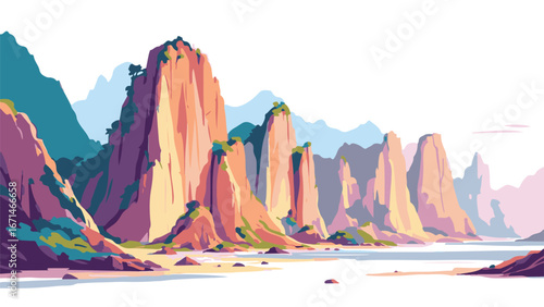 Scenic Rocky Cliffs by the Sea