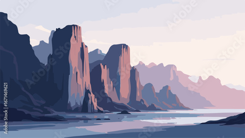 Scenic Rocky Cliffs by the Sea