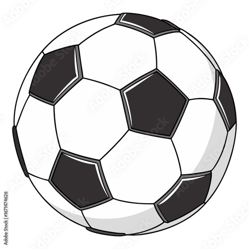Vector Isolated Realistic Soccer Ball over white