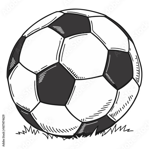 Vector Isolated Realistic Soccer Ball over white