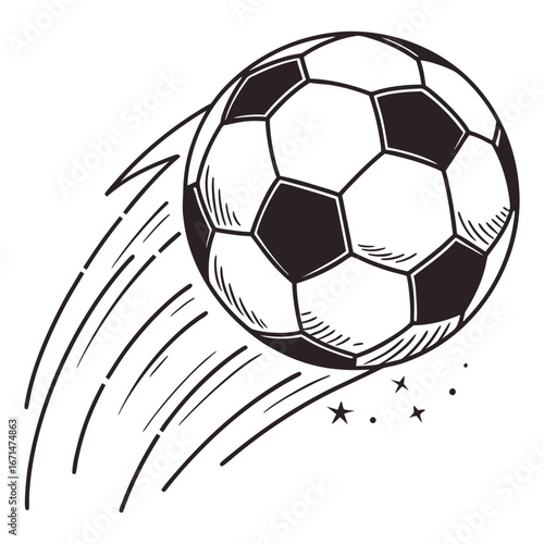 Vector Isolated Realistic Soccer Ball over white