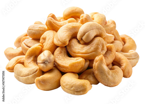 Cashews isolated on white background
