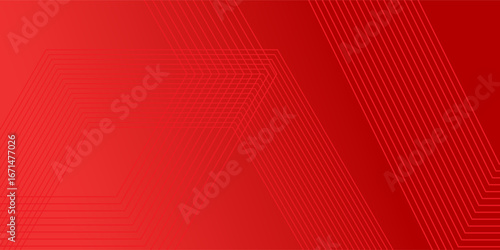 Abstract hexagon rendering of red abstract glass background simple art