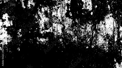 Abstract Grunge black and white texture with a distressed, peeling, and weathered surface old paint or decayed walls. Rough, cracked, and deteriorated pattern creates an urban, vintage artistic design