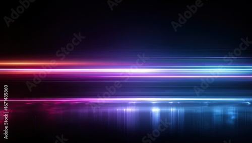 Abstract vibrant light streaks