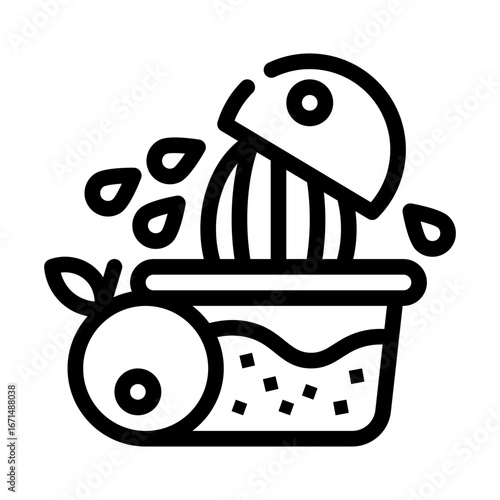 icon juicer with style outline