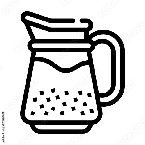 icon jug with style outline