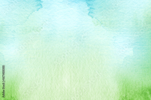 Gentle Green and Blue Gradient Watercolor Texture
