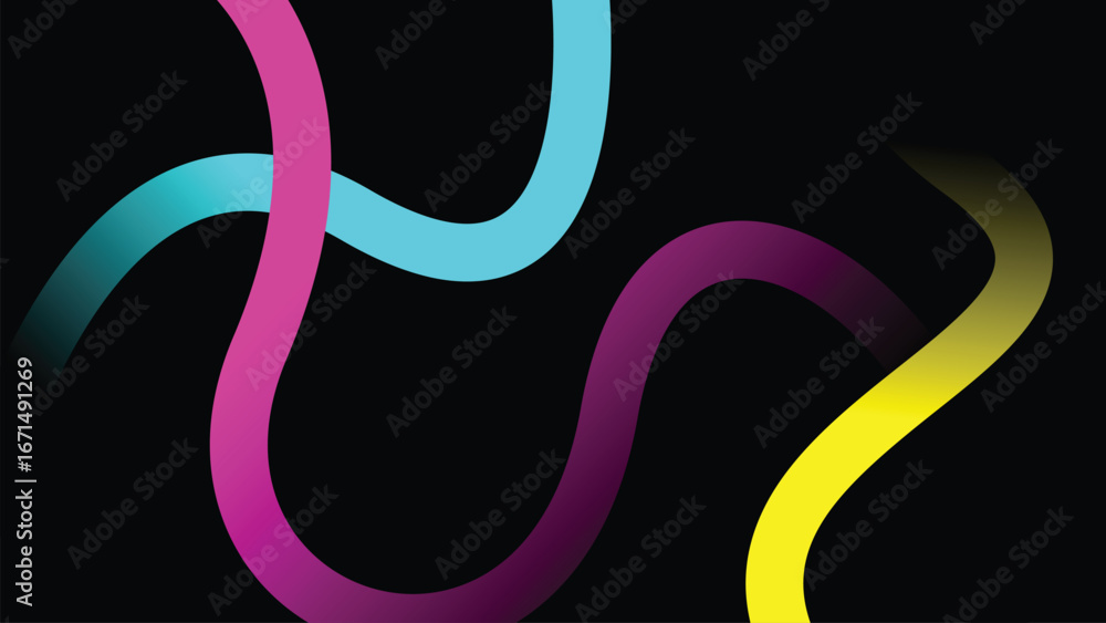 Obraz premium colorful gradient line on black background