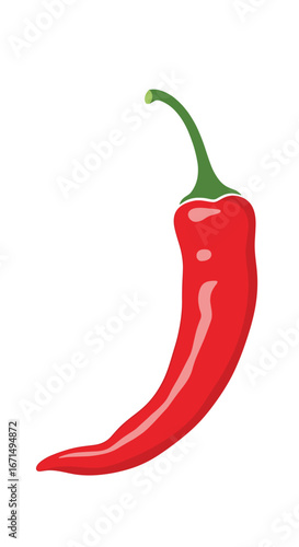 Vibrant red chili pepper a spicy ingredient for culinary delights