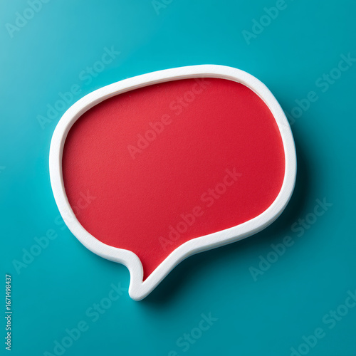 Free Download Red speech bubble on a blue background. - GFXLoad