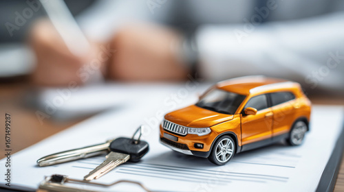 Elektro SUV in orange - Symbolbild für Autokauf