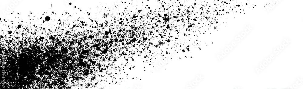 Obraz premium Abstract black splatters on white background