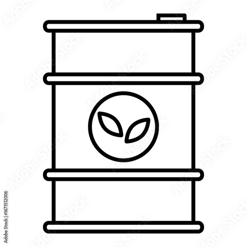 bio-oil line icon with editable stroke