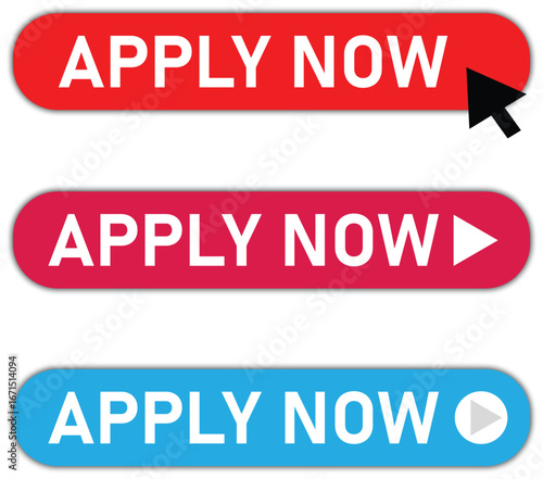 Apply now buttons design for web services application.