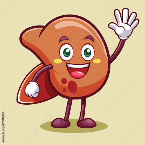design logo icon vector cartoon mascot liver