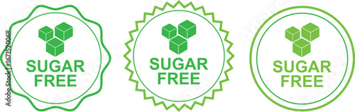 Sugar Free Symbols for Organic Food and Beverage Products