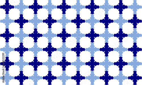 seamless spiky round grid, Seamless checkerboard pattern in two tone blue. blue cross dot seamless Repeat seamless pattern design for fabric printing or background