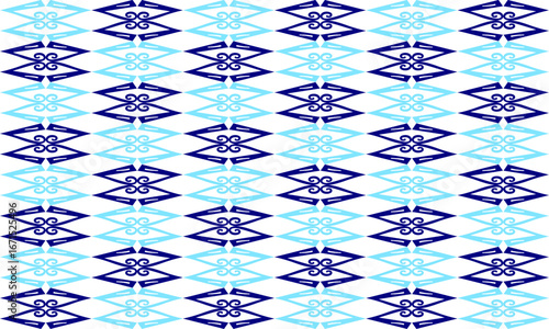 two tone blue diamond checkerboard vintage geometric pattern, Seamless geometric diamond pattern in two tone blue seamless Repeat seamless pattern design for fabric printing or background