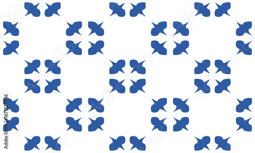 vintage seamless geometric pattern, Seamless geometric dot diamond in two tone blue. blue flower checkerboard, chessboard seamless Repeat seamless pattern design for fabric printing or background