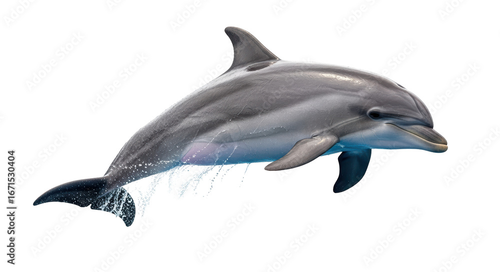 Obraz premium Isolated Dolphin Leaping