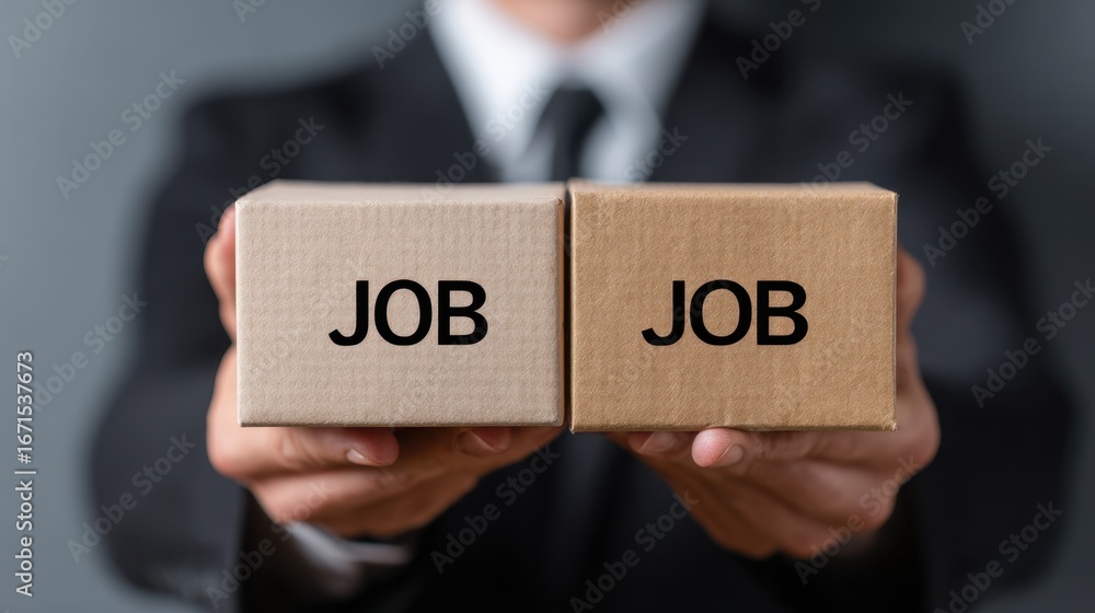 Obraz premium Evaluating job mobility through benchmarking reflects career movement patterns, comparing them with industry expectations and norms. 