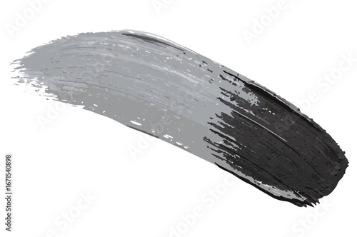 Metallic silver and black paint strokes blending on transparent background creating textured design element for luxury packaging and branding and for packaging and label design and for brand visuals..