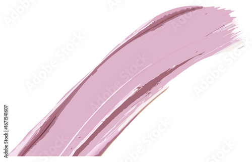 Pink paint stroke flowing on transparent background creating for cosmetic packaging branding and web graphics for cosmetic packaging product mockups