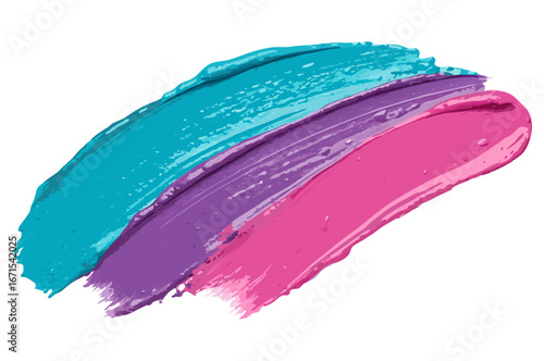 Blue and pink contrasting paint strokes form dynamic swirl on transparent background for vibrant packaging labels and web banners and for packaging label design for packaging and label design