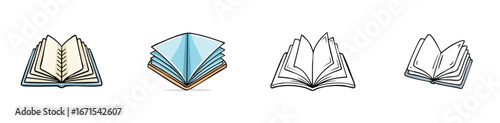 folding vector illustration set featuring detailed, colorful design elements.