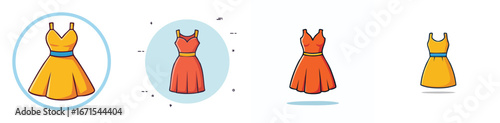 dress vector pack in contemporary style with balanced composition.