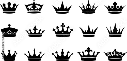 crown icons set