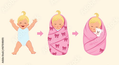Understanding the comforting process of swaddling a newborn baby for peaceful sleep and security