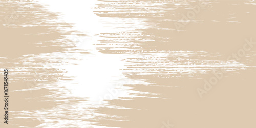 Beige brush stroke background. Grunge beige ink splash on backdrop. Simple arts futuristic.