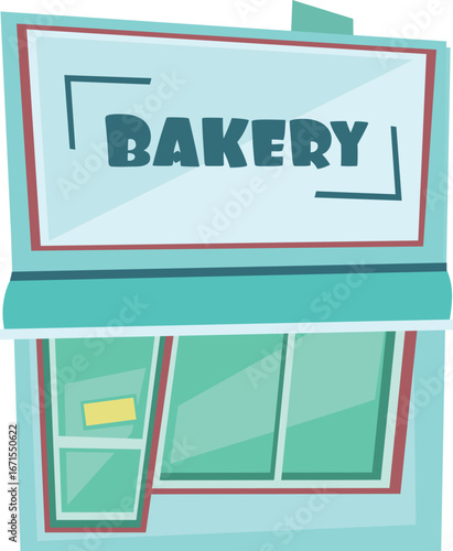 Bakery Shopfront Illustration A Whimsical Cartoon Style Building