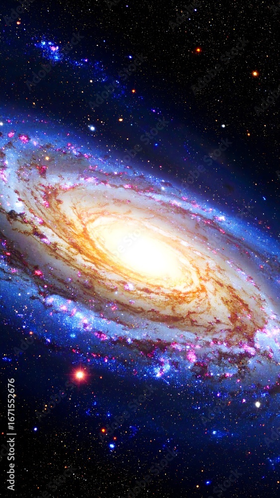 Obraz premium Spiral galaxy in deep space (7)