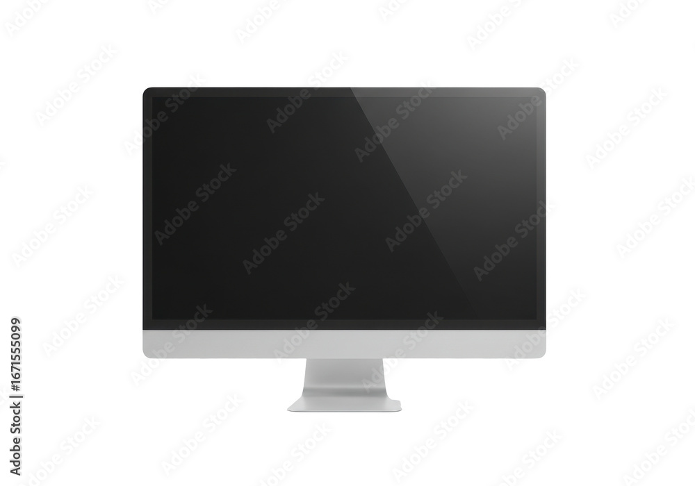 Modern blank computer monitor on a white background with a sleek design isolated on white background Modern blank computer monitor on a white background with a sleek design isolated on white background