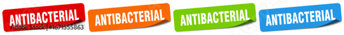 antibacterial sticker. antibacterial sticker set on white background