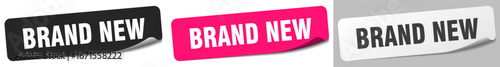 brand new sticker. brand new sticker set on white background