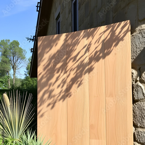 panneau de lames de bois brut