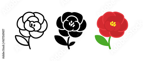 Charming floral designs in flat, silhouette, and color styles