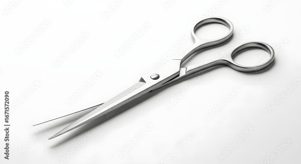 Obraz premium Sharp Silver Scissors Precision Cutting Tool for Detail Work