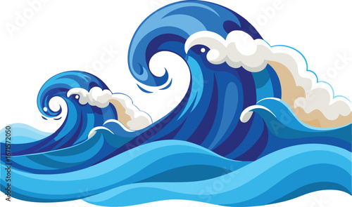 Ocean waves illustration