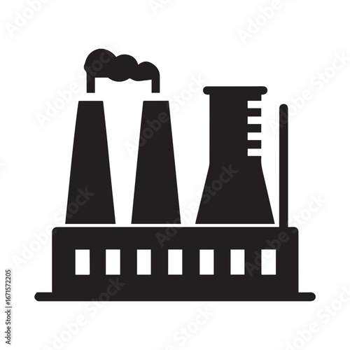  coal power plant icon vector illustration