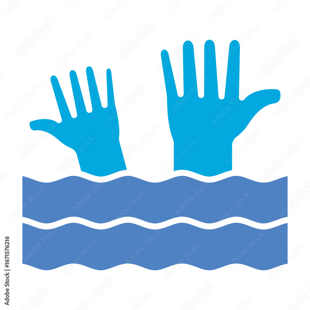 Fototapeta premium Drowning Icon