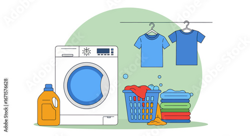 Laundry Room Scene.