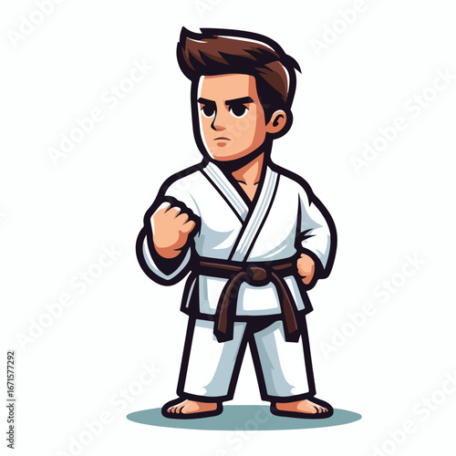  Vector image of a man wearing a karate costume