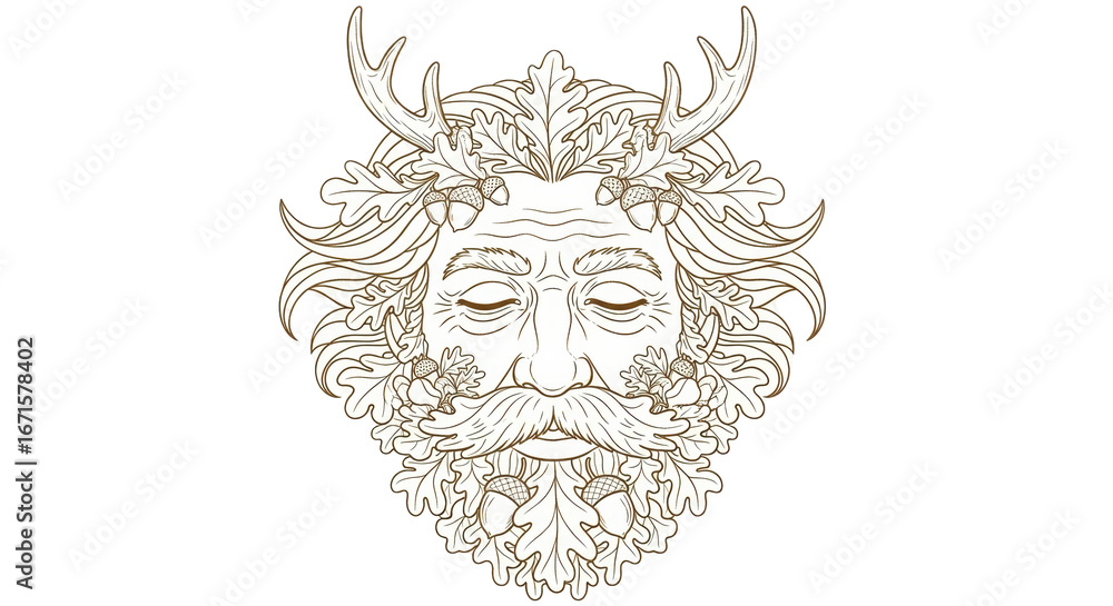 Fototapeta premium Isolated Green Man