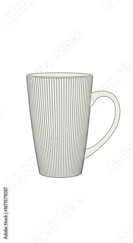 Modern ceramic coffee mug with unique abstract pattern for daily use